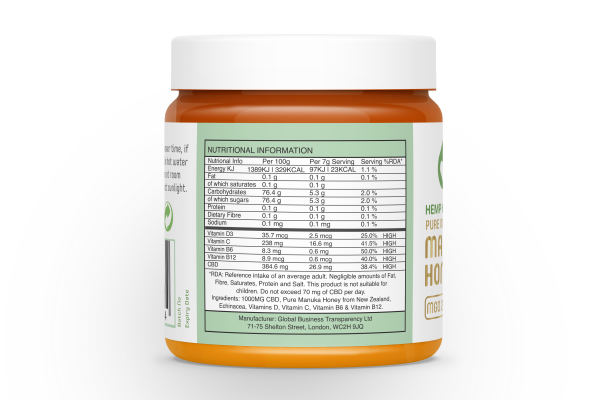 CBD Manuka Honey MGO 263+ UMF 10+